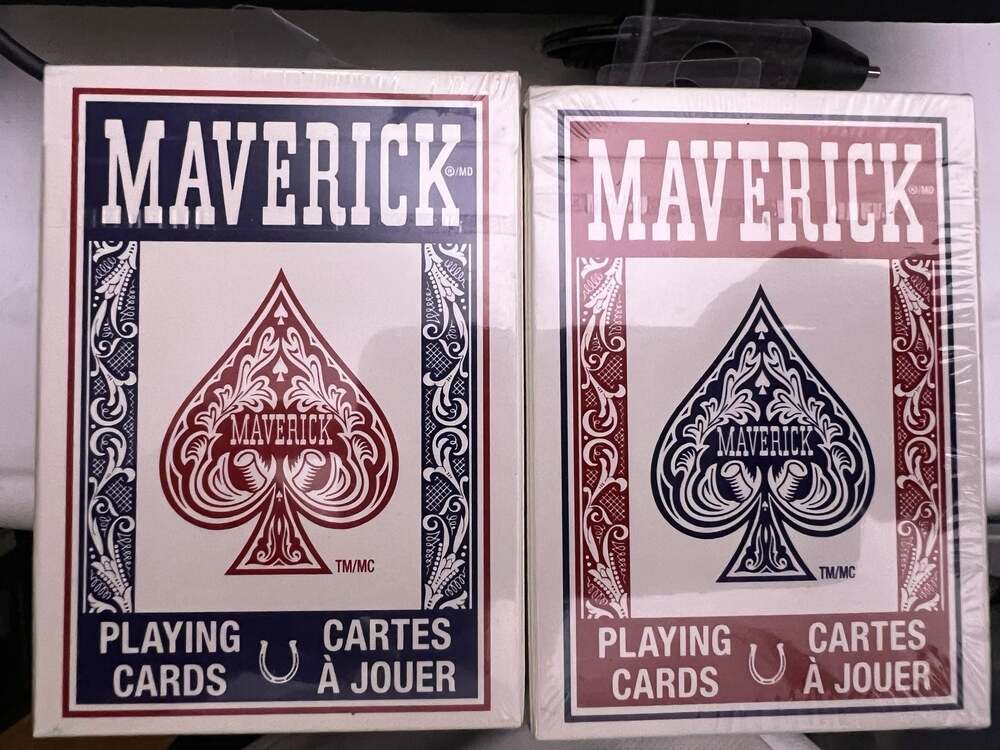 Maverick Poker Size Standard Index Playing Cards (10 Pack Bundle)